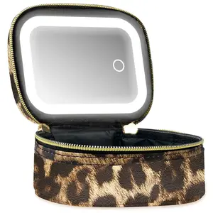 Never Do Your Makeup in the Dark Again! Portable Light-Up Vanity Case with 3 Brightness Settings - Perfect for Car & Travel