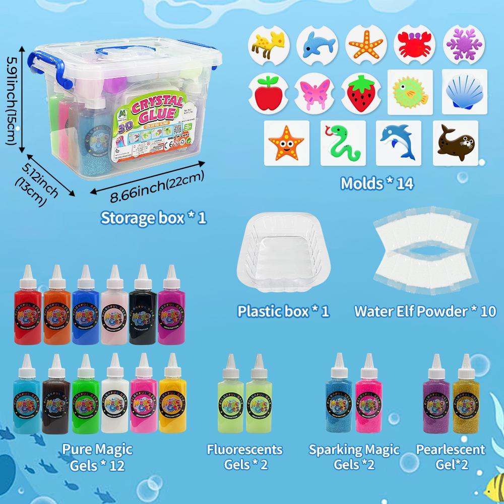Magic Water Elf Toy Kit with Magic Gels, Molds - Imaginative Play, Christmas Gifts, Birthday Gifts, Party Favors, and Family-Friendly DIY STEM Projects Magic Water Elf Toy Kit with Magic Gels, Molds - Imaginative Play, Christmas Gifts, Birthday Gifts, Party Favors, and Family-Friendly DIY STEM Projects