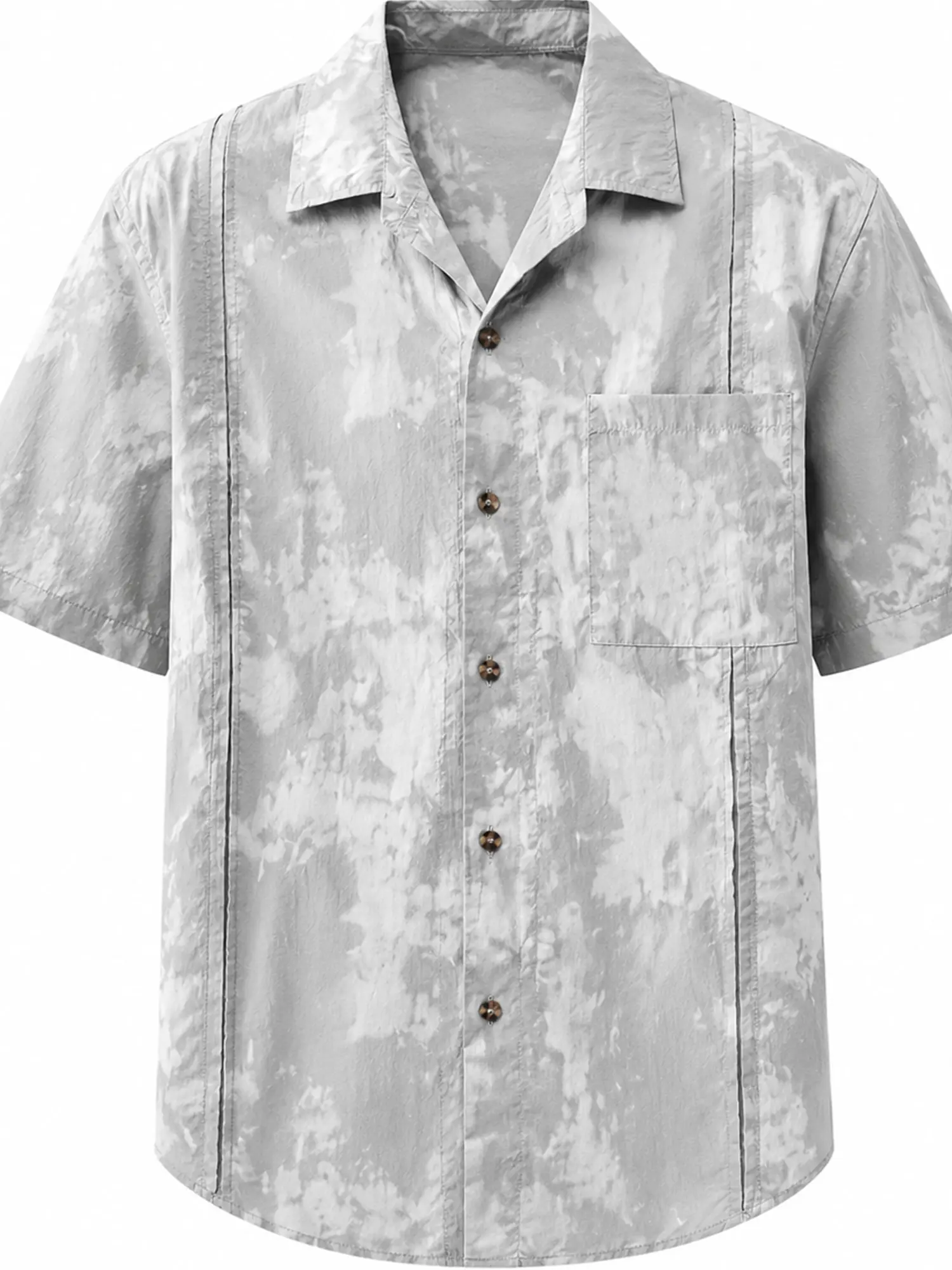 Men's 100% Ice Silk Nylon Cool-Touch Short Sleeve Button-Down Shirt - Lightweight, Breathable, Quick-Dry, Pocket Detail, Relaxed Short Sleeve Silhouette for Outdoor Holiday m, Casual Summer Beach Travel (Green, Blue, Khaki, Gray)