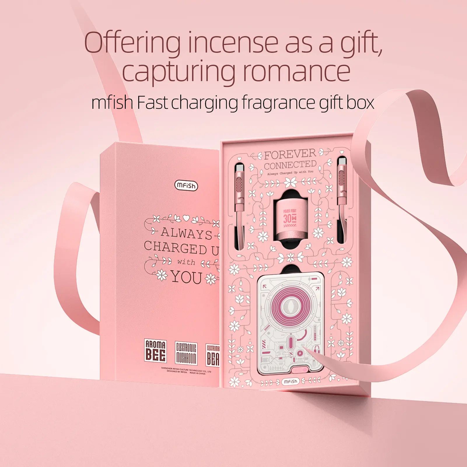[Gift Set]mfish E-monster Magic Mirror 5000 mAh Ultra-thin Magnetic Wireless Power Bank, 20W USB-C Port,Magsafe-Compatible for iPhone 16/15/14/13/12 Series