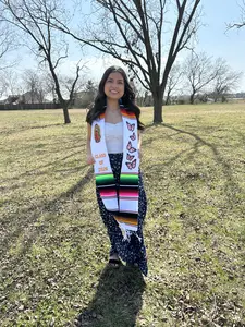 Virgen de Guadalupe/butterfly Class of 2026 Mexican Sarape Graduation Stole Mexican stole