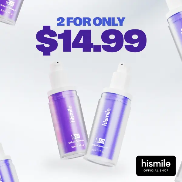 [NEW] [Hismile] V34 Colour Corrector Serum Value Set, Tooth Stain Concealer, Temporary Brightening Booster, Purple Toothpaste, Colour Correcting