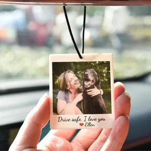 Personalised Photo Car Ornament Hanging Car Polaroid Any Image Driving Test Pass Gift Idea First Car Charm Gift