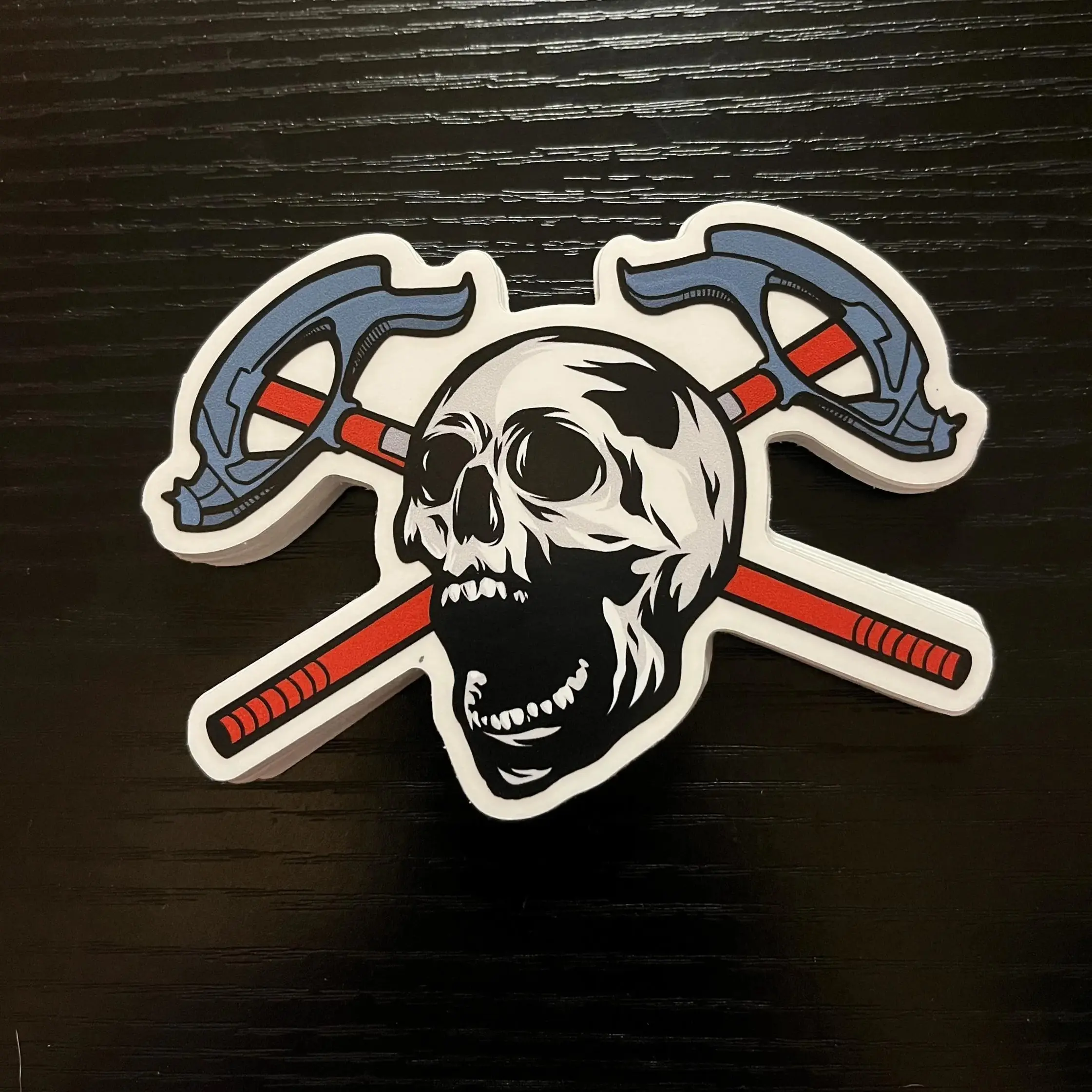 Electrician Skull Sticker, LINEMAN Hard Hat Sticker, Blue Collar Stickers, Gift for Electrician, Decals for Hard Hat- Toolboxes- Helmet.