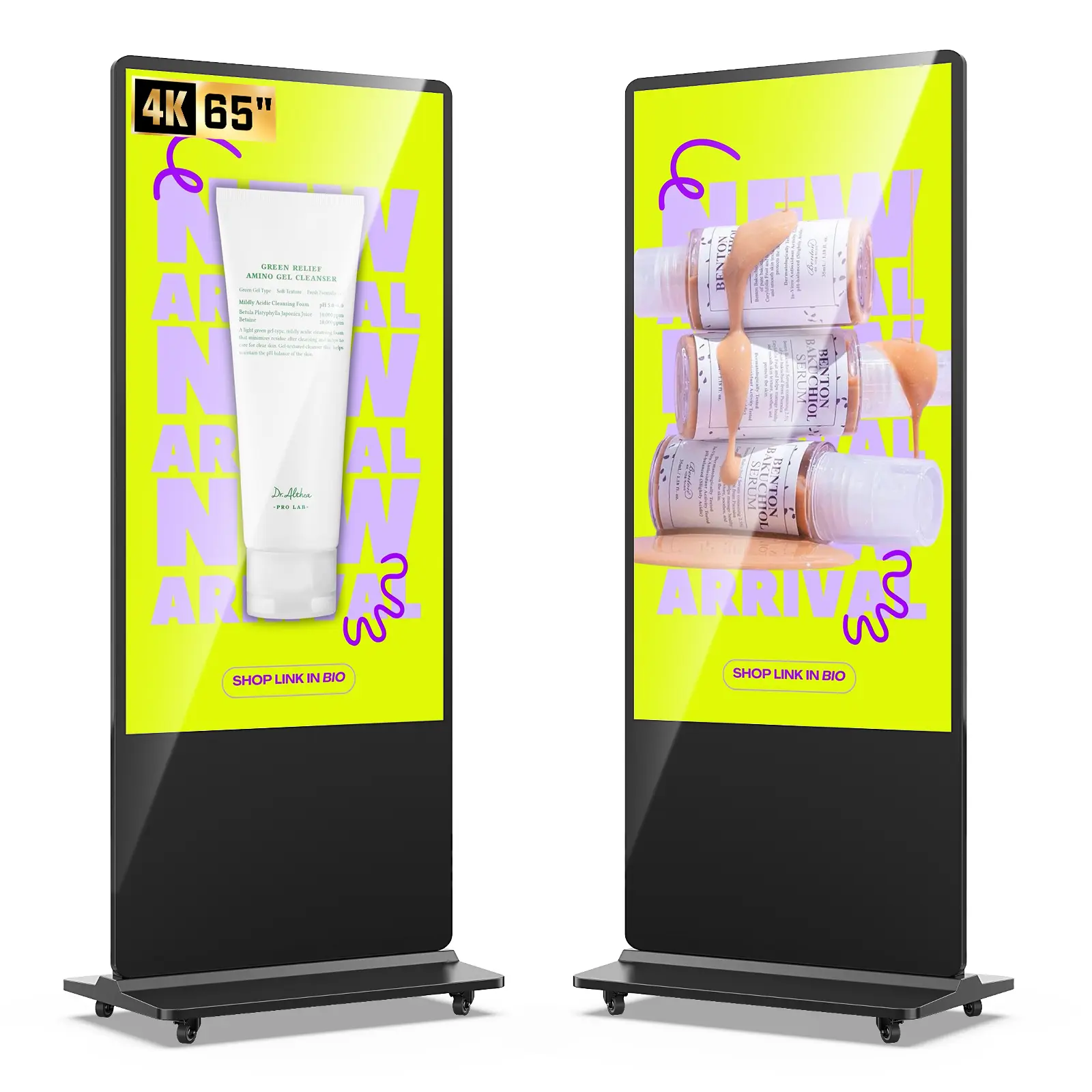 MWE 4K Digital Signage Display – Vertical LCD Screen, Auto Media Player, WiFi/HDMI/USB, Android System, Remote Management for Shops, Restaurants & Events