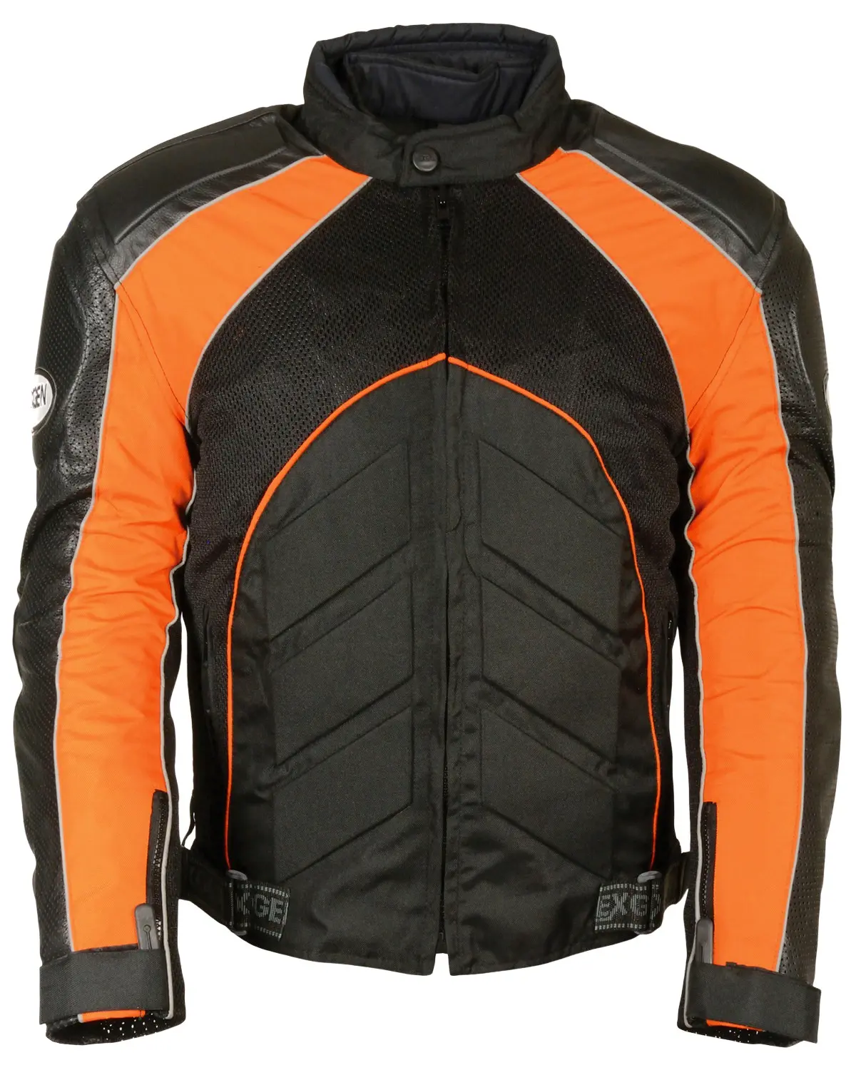 Milwaukee Leather Men's Men'S Combo Textile Mesh Racer Jacket 5X - Blk