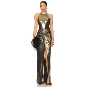 retrofete Anida Dress in Metallic Pewter