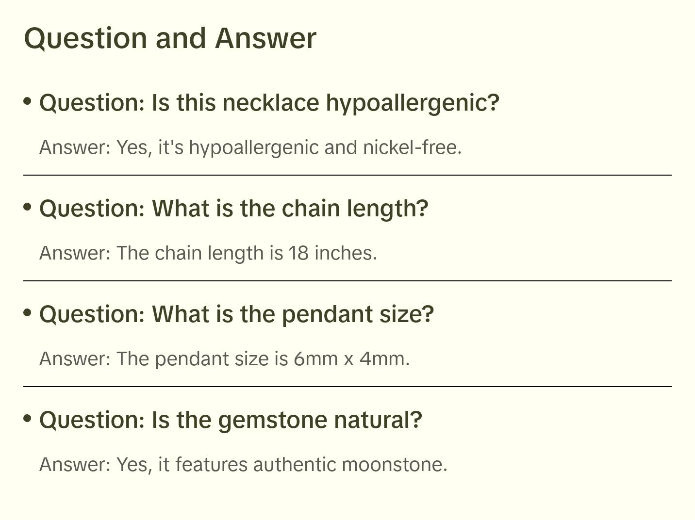 Birthstone Moonstone Necklace - June