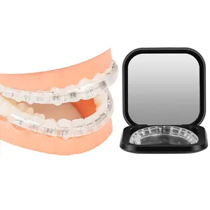 Comfort Cover for Braces Lip Protector Lip Cushion Mouth Guard Clear Teeth Shield Bumper for Brackets Aligner Dental Wax Alternative Soft Comfortable in Portable Storage Case with Mirror - Radiant