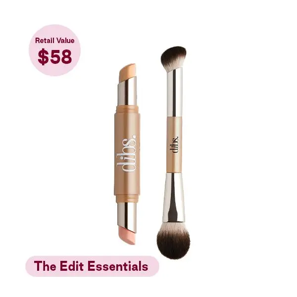 DIBS Beauty The Edit Essentials - The Edit Stick Brightener & Concealer Duo + Duo Brush Conceal
