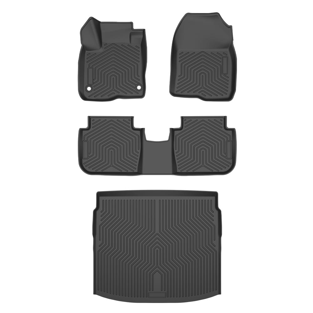 TPE Car Floor Mats Rubber Liners Fit For 2023-2024 Honda CR-V,4PCS Floor Mats + Cargo Liner All Season Waterproof Anti-slip Floor Mats Upgraded Version