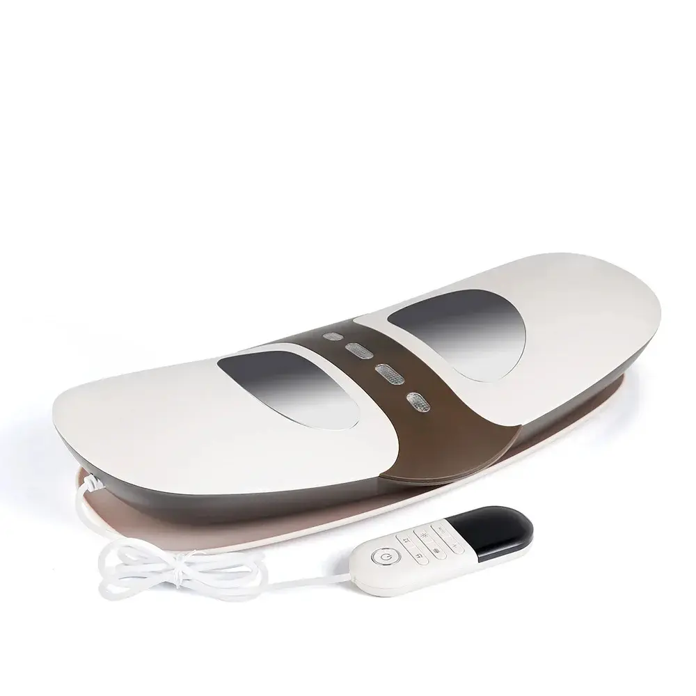 Low Frequency Lumbar Massager, Multifunctional Waist Stretching Back Traction Device, Waist Comfort Care, 12-Level Electrotherapy, 3-Level Vibration Massage and Thermal Therapy