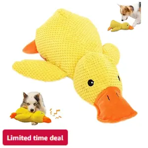 Yellow duck-Durable Plush Squeaky Dog Toy for All Breeds – Fun Chew Toy for Indoor Play- 35CM-MRWJ pet