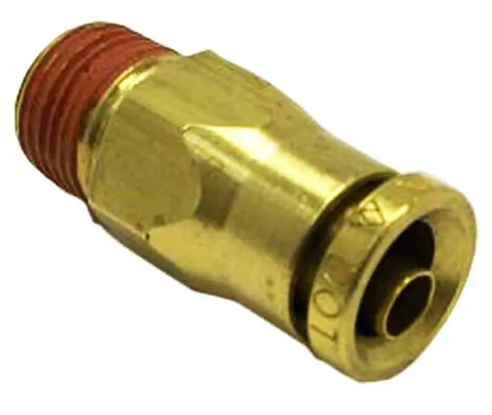 TORQUE Push-In-to-Connect Brass Body Pipe Connector, Male Threaded 1/4 OD x 1/8 NPT Air Male Straight Connecting Fitting (TR14SF18)
