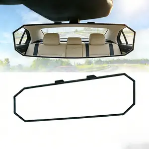 11.57 Inch Universal Clip-On Car Interior Rearview Mirror | HD Wide Angle Panoramic Mirror | Effectively Reduce Blind Spots & Easily Observe Rear Baby | For Cars, SUVs, Trucks - HD Glass Lens