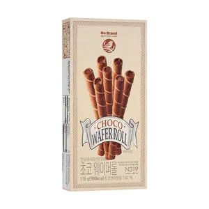 No Brand Korean Chocolate Cream Filled Pretzel Sticks 115g - Crispy Snack for Kids & Adults