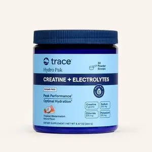Trace Hydro Pak Creatine + Electrolytes Powder, Sugar-Free Hydration & Performance Formula with Essential Electrolytes, Tropical Watermelon, 30 Servings