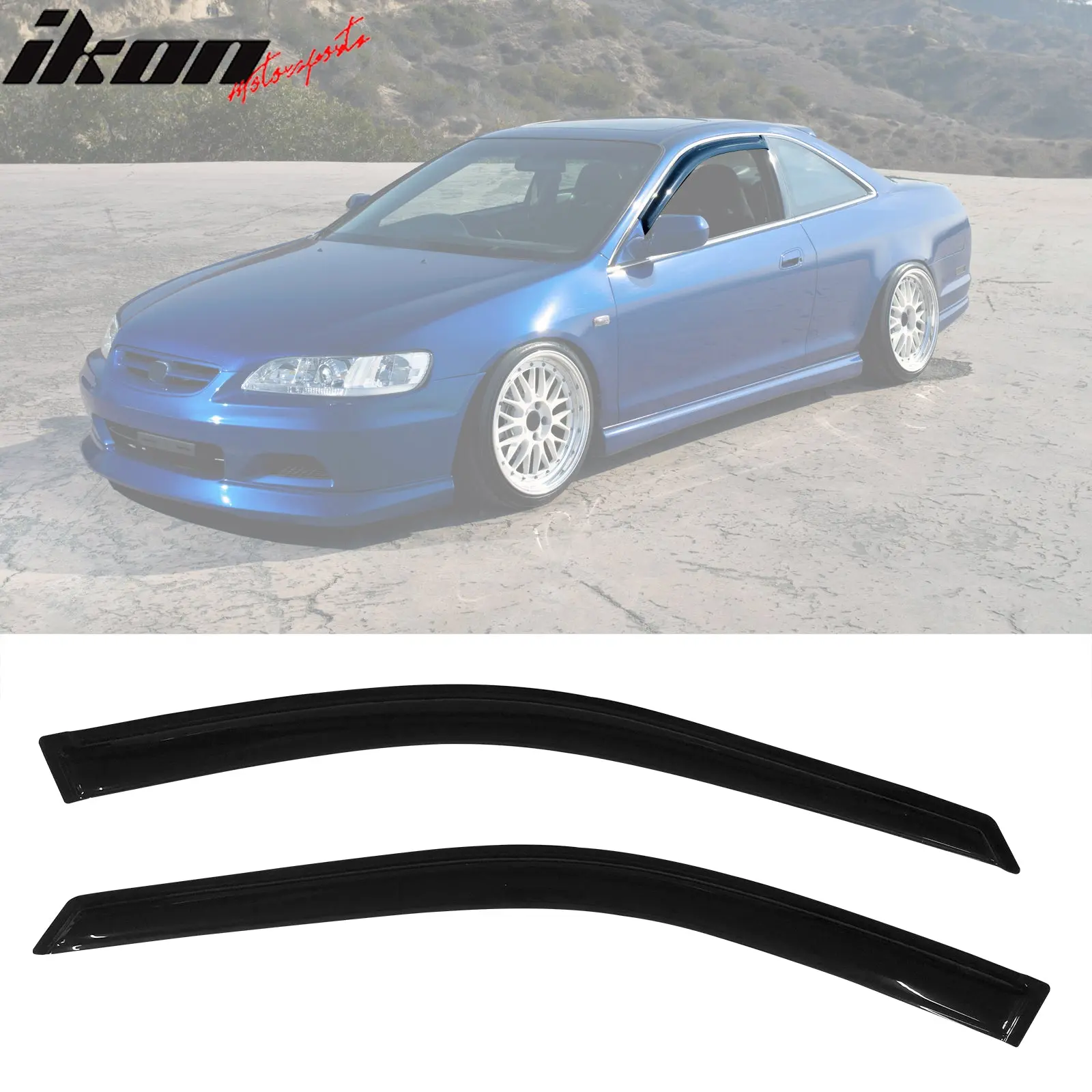 Fits Honda Accord 2-Door Coupe 1998-2002 Acrylic Window Visors Set Fits Honda Accord 2-Door Coupe 1998-2002 Acrylic Window Visors Set