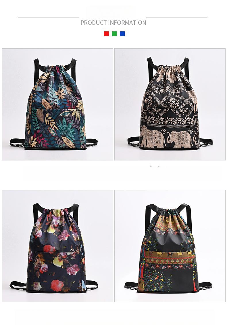 Foldable Drawstring Lightweight Backpack Portable Stylish Large Capacity Travel Storage Bag Basketball Bag