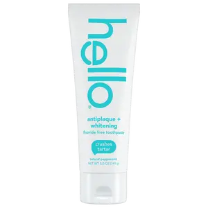 hello antiplaque + whitening fluoride free toothpaste hello antiplaque + whitening fluoride free toothpaste