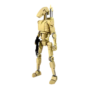 B1 Battle Droid Building Blocks Model Kit, 367 Pieces Poseable Sci-Fi Robot Soldier MOC Brick Set, ABS DIY Construction STEM Toy for Teens Adults, Robot Collectible Desk Display, Birthday Holiday Gift