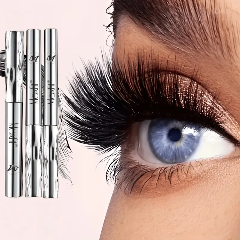3 Pcs Waterproof Mascara Set, Long-Lasting Volumizing and Lengthening Formula for Curling, Lightweight Smudge-Proof & Sweatproof Eye Makeup, Lengthening Mascara, Long-Lasting Volumizing Mascara