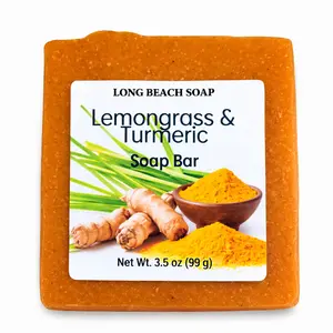 Lemongrass & Turmeric cold process soap bar