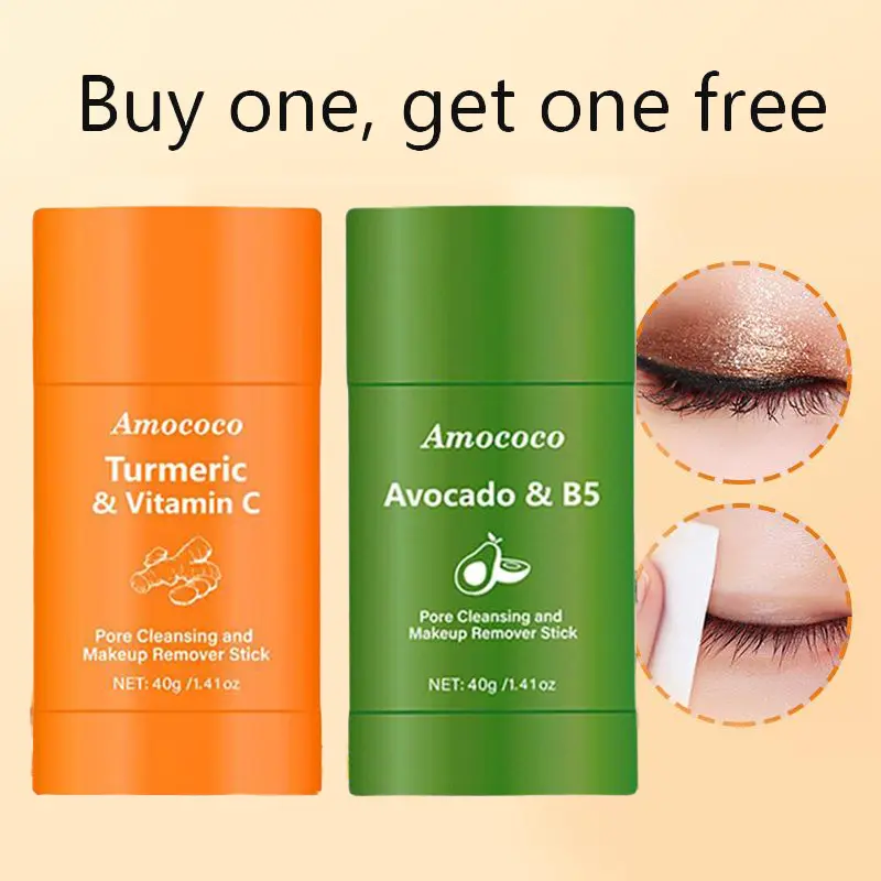 Make-up remover stick,Moisturizing, Gentle Cleansing, Oil-Free, Waterproof, Travel-Friendly, 30ml