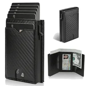 2026 New Mens Smart Wallet,RFID Blocking Slim Wallet,Minimalist Wallet Pop-Up Card Holder with ID Window & Cash Slot,Ideal Gift for Men