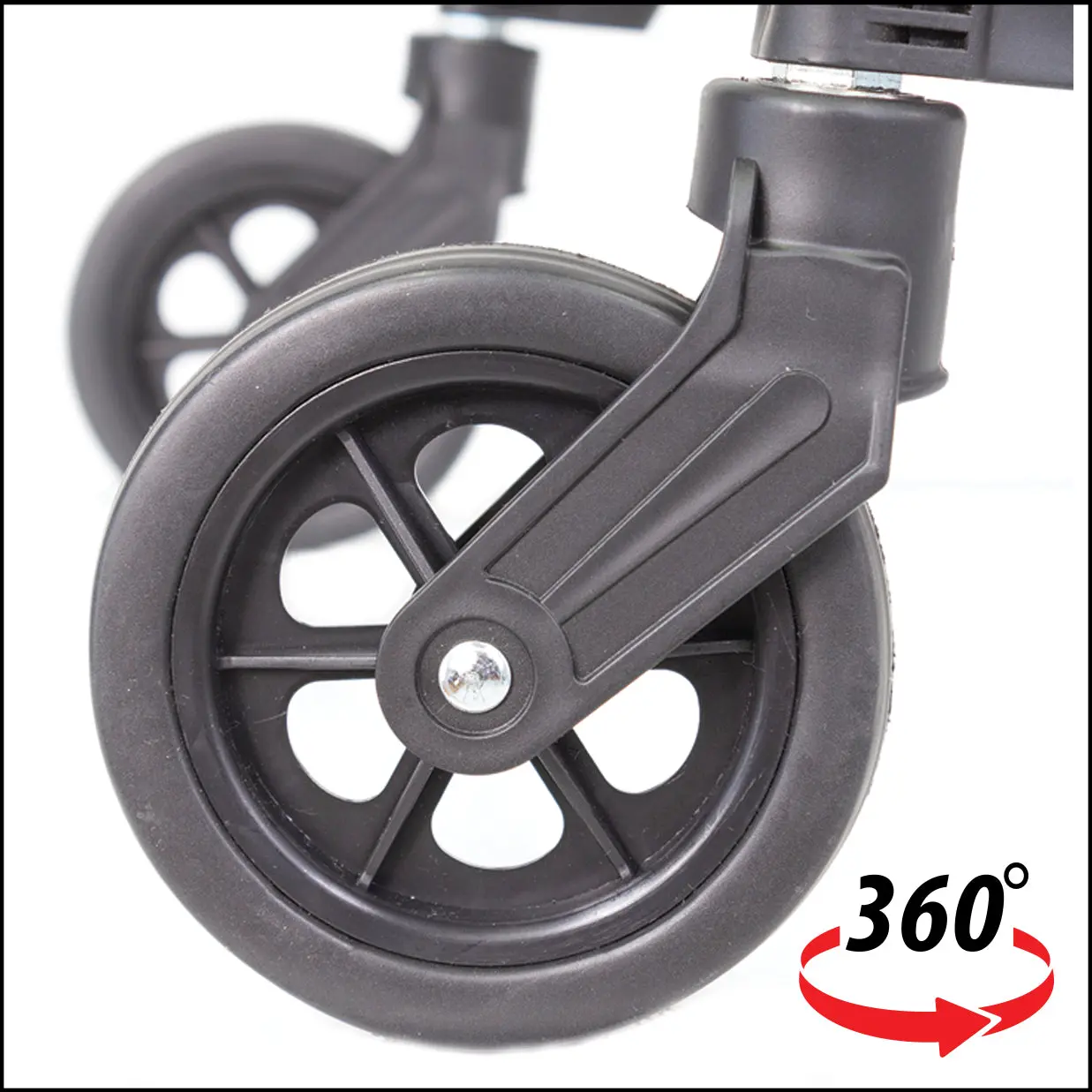 360° Swivel Front Wheels (Pair) – Replacement for Cruiser Cart Deluxe
