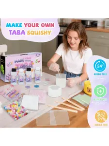 DIY Squishy Kit 28pcs Cute Liquid Silicone Mold Guided 1:1 AB Ratio Resin for Molding Cat Paws Decompression Toys Funny Christmas Gifts Stress Relief Creative Craft