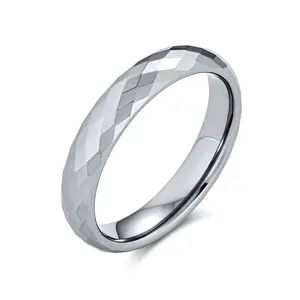 Titanium Wedding Band Prism Cut Titanium Ring Comfort Fit