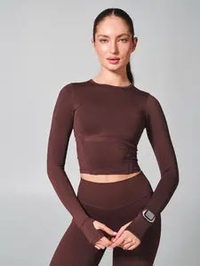 Storm Waist Top - Espresso High Performance Activewear Athletic Style Activewear