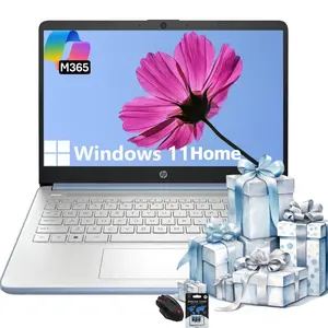 HP 2025 14" Compact Laptop | Intel N150 | Up to 16GB RAM, 256GB Storage | Win11 Home | Copilot AI | WiFi 6 | Office 365 | Bundle Accessory