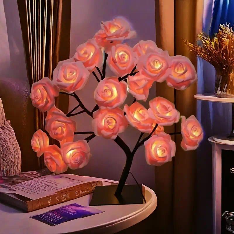 Rose-shaped night light, USB-powered, table lamp, bedroom lighting, holiday decorative lights, home decor, Valentine's Day gift, Mother's Day gift, home decor lighting Rose-shaped night light, USB-powered, table lamp, bedroom lighting, holiday decorative lights, home decor, Valentine's Day gift, Mother's Day gift, home decor lighting