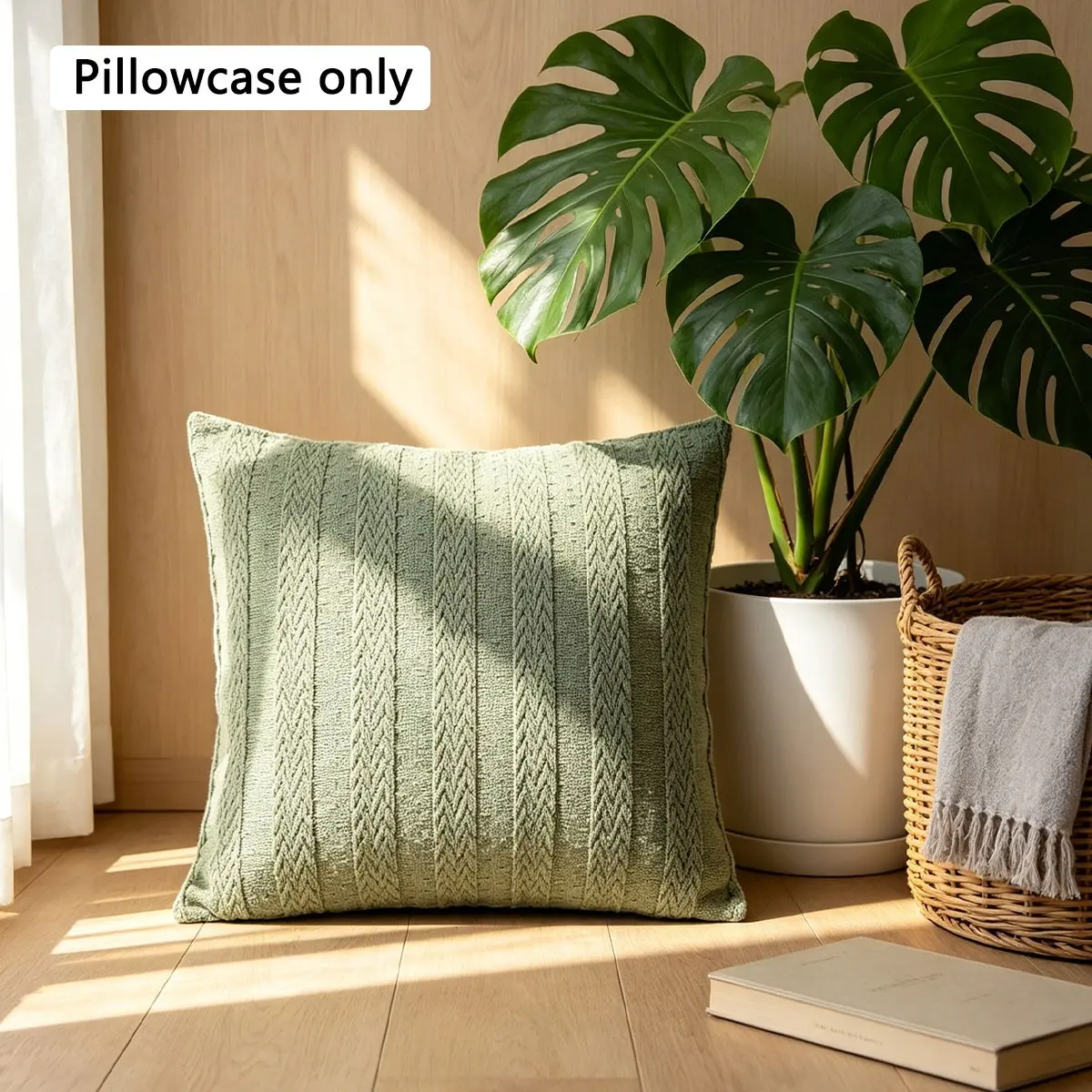 Nordic Solid Color Knitted Pillowcase, Multi-Color Cozy Soft Texture Sofa Cushion Cover, Home Decor, Minimalist Style, Fall & Winter