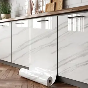 Marble pattern wall stickers, countertop marble contact paper, self-adhesive peel-and-stick wallpaper, removable kitchen countertop contact paper for old furniture