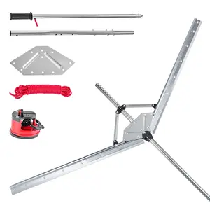 【Summervibes】VEVOR Lake Weed Cutter, Pond Aquatic Plant Cutting Tool with 62 in Max. Cut Width, Sharp and Heavy-Duty Steel Blades, Pond Rake with 30 ft Throw Rope, for Cattail, Phragmites, Lilly Pads & Chara