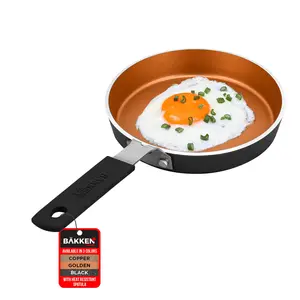 Bakken-Swiss 2-Piece Mini Non-Stick Egg and Omelette Pan Set – Egg Pan [5.5''] with Non-Stick Coating, Frying Pan – Eco-Friendly – ​​for Eggs, Pancakes Nonstick