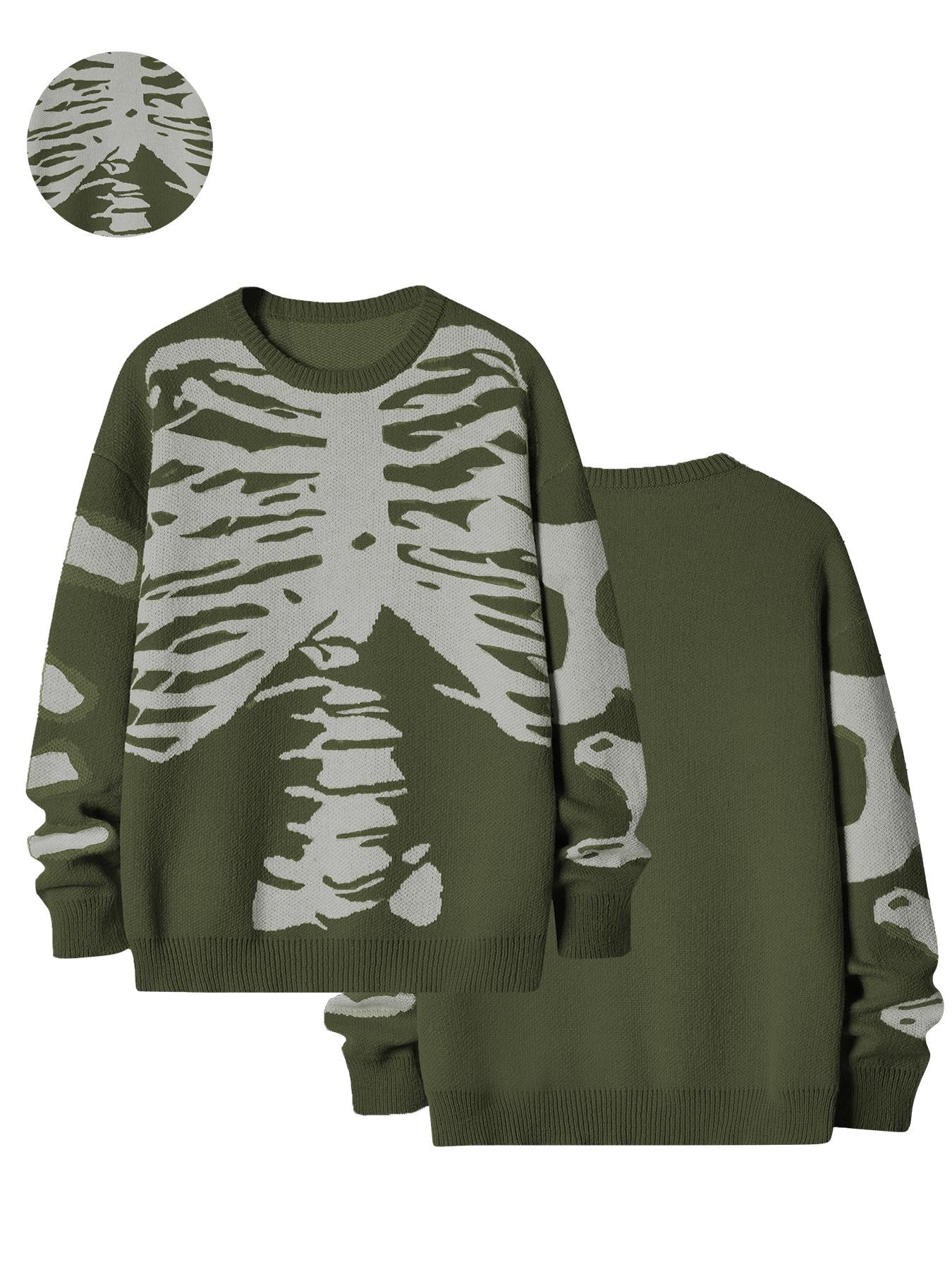 2026 #SummerVibes Jacquard Contrast Color Vintage Knit Sweater Unisex Autumn Winter Crew Neck Elegant Sports Design Sweater Casual Long Sleeve Crewneck Knitwear Tops