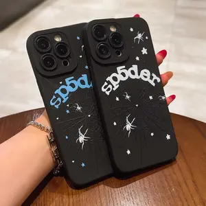 Dark Spider Web Design Tpu Anti-Drop Phone Case, Soft Full Coverage for iPhone  17 16 15 14 13 12 11 Pro Max Plus X XS XR mini Creative Gift for Couples & Friends