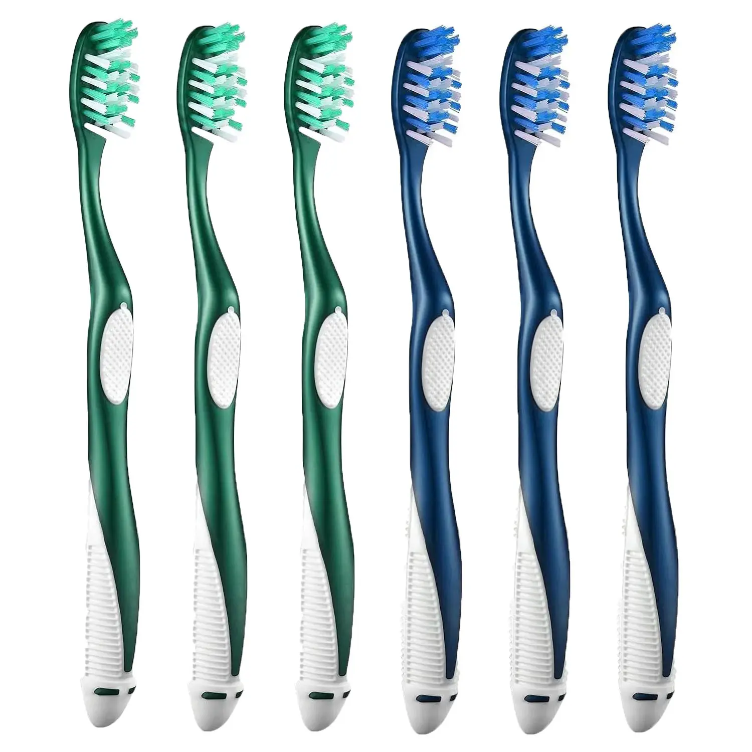 6 Count Adult Extra Firm Toothbrushes, Premium Extra Hard Bristles Manual Toothbrush for Deep Dental Stain Cleaning