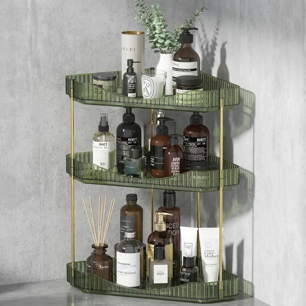 Lifewit 2/3-Tier Adjustable Bathroom Countertop Makeup Organizer - Large Capacity Storage with Perfume Tray, Cosmetic Skincare Shelf, Easy Installation, Home Accessory, House Decor, Cologne Stand Display, Corner Shelf for Bedroom Dresser