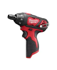 Milwaukee M12 12V Lithium-Ion Cordless 1/4 In Hex Screwdriver 2401-20 Tool Only with Quick Bit-Loading LED Illumination & Variable Speed