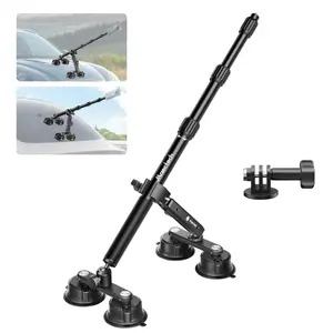 Maectech Four Suction Cup Car Mount Pro for Insta360 Upgraded Thickened Selfie Stick Adjustable Double-Layer Suction Cup for GoPro Action Camera Mounts for insta360 X5 Accessories Ultra