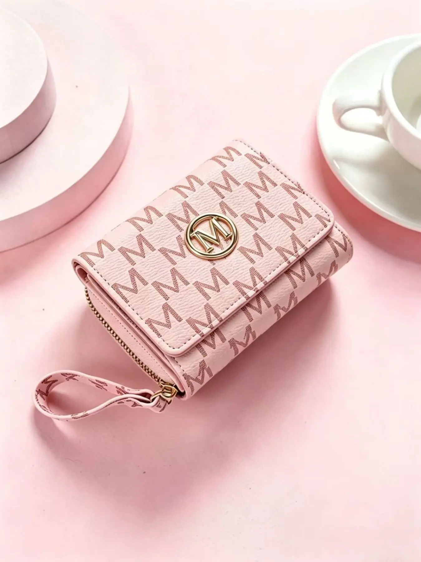 Women's Short Wallet, PU Leather Wallet, Elegant Fashion Wallet, Fashionable Versatile M-Shape Coin Purse, Durable Fashion Wallet, Ideal for Daily Use, Stylish and Practical Accessory