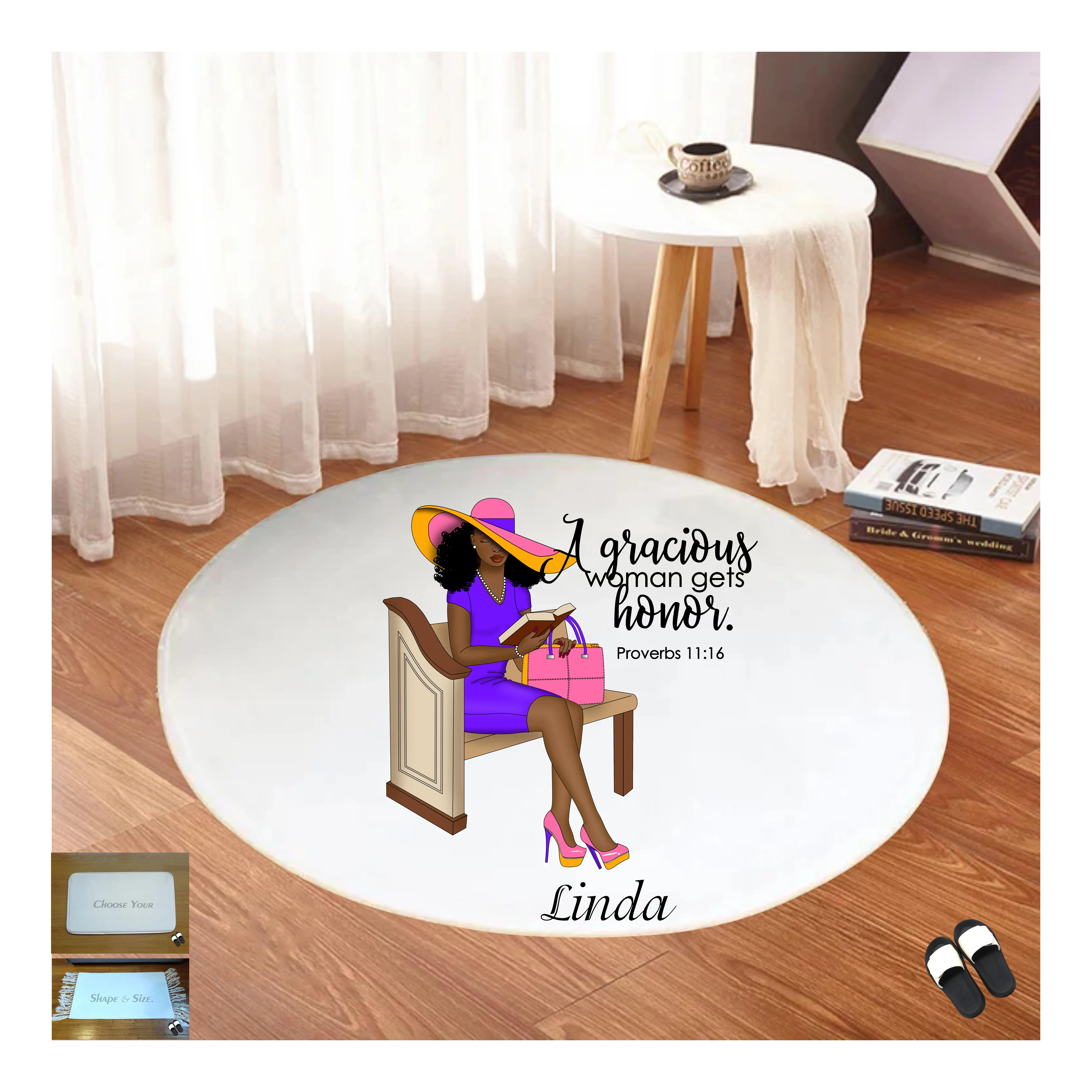 Customized Prayer Mat with Bible Verse & Your Name, Anti-Skid Base, Bedside Comfort Gift for Daily Devotion, Ideal for Family and Friends