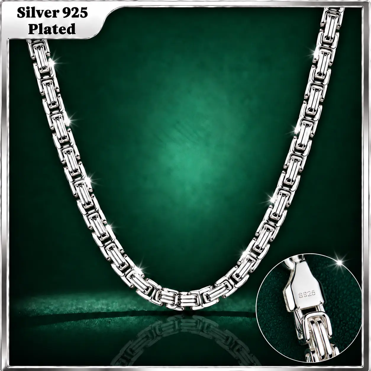 Holylegend  S925-Plated Byzantine Chain Necklace Chain，Secure Clasp, Gift，ideal womens gift， Fresh Gold Styles For Everyday Wear