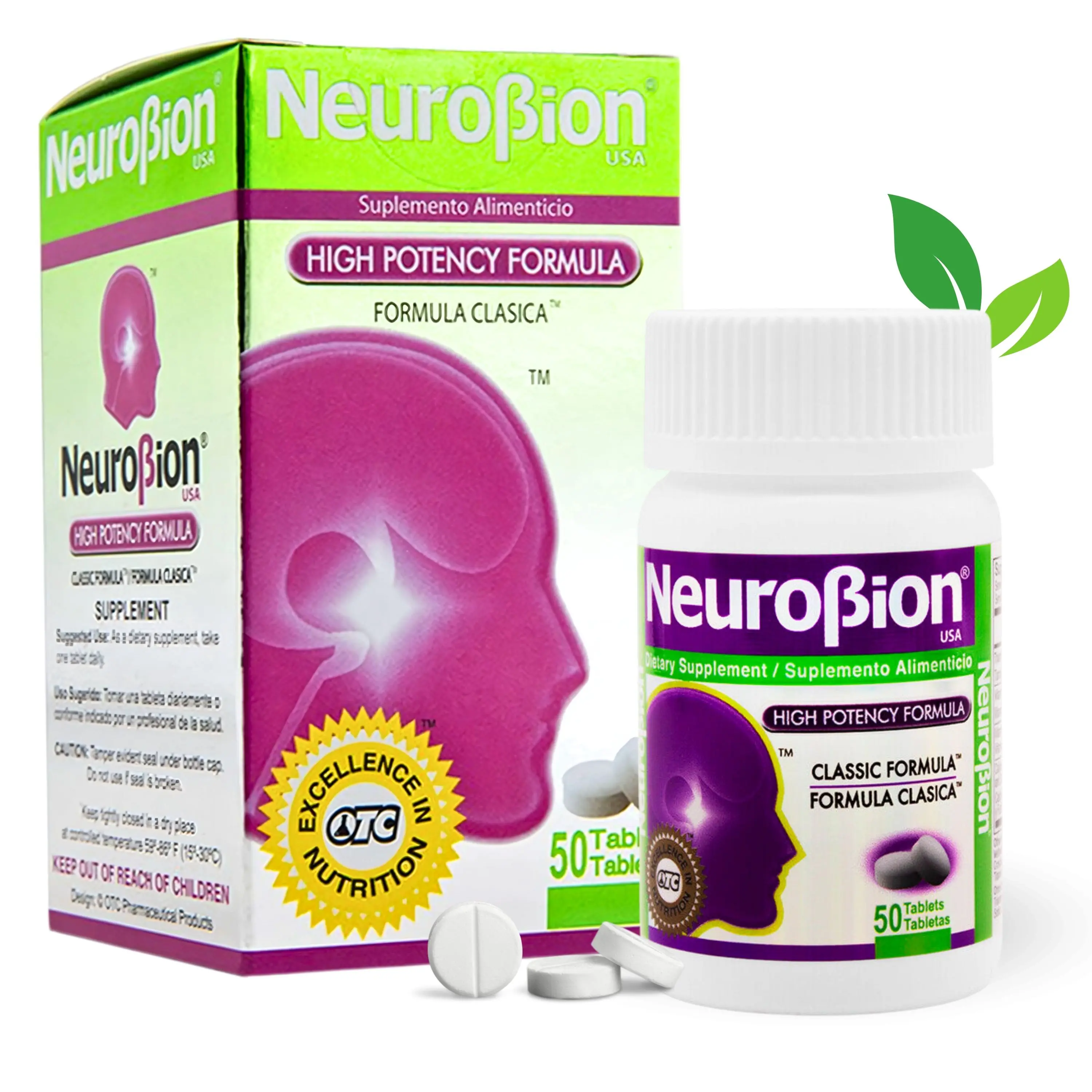 Neurobion Classico Unflavored Essential B-Complex Dietary Supplement - 50 Tablets, 24-Month Shelf Life, Prop 65 Safe, OTC Pharmaceutical Single Item, Energy Booster for Adults’ Metabolism Support, Healthy