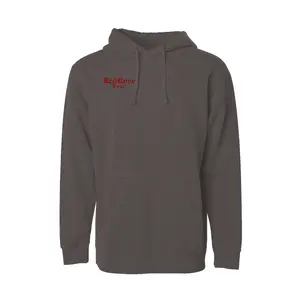 Smile Through The Pain - Pigment Dyed Hoodie - Red/Red Logo 1